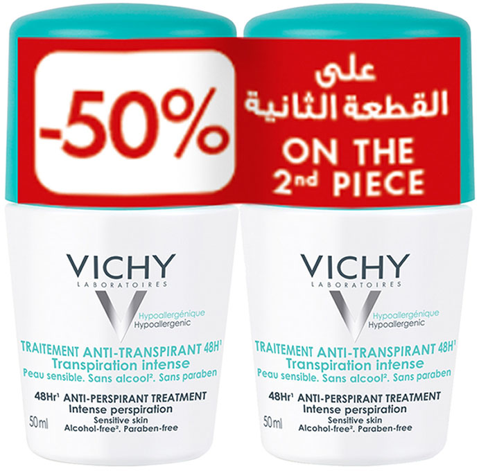 

Vichy 48 Hours Anti Perspirant Deodorant Intensive Treatment Set 2 x 50mL