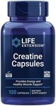 لايف إكستنشين كبسولات الكرياتين مع أحادي هيدرات الكرياتين وفيتامين سي تعزز الطاقة والقوة وتدعم العضلات الهزيلة والقدرة على التحمل الصحي - 120 كبسولة