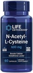 لايف إكستنشين ان-اسيتيل - ال سيستين 600مجم مضاد أكسدة قوي لصحة المناعة والجهاز التنفسي والكبد - 60 كبسولة
