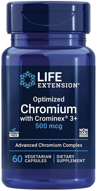 

Optimized Chromium with Crominex 3+, Supports Metabolism & Healthy Balance 500 mcg - 60 Vegetarian Capsules