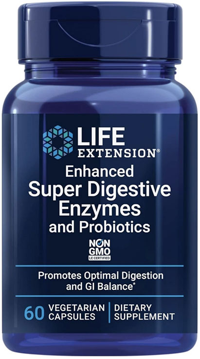 

Enhanced Super Digestive Enzymes - Promotes Optimal Digestive Health & Supports Fat, Protein, and Carb Digestion - 60 Vegetarian Capsules