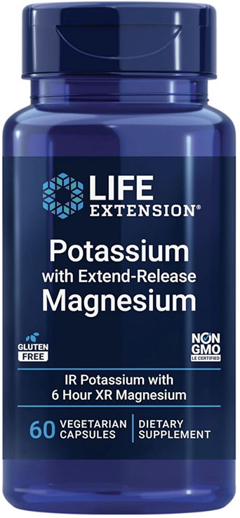 

Potassium with Extend-Release Magnesium – Blood Pressure & Vascular, Bone Health – Promotes Cardiovascular Health - 60 Vegetarian Capsules