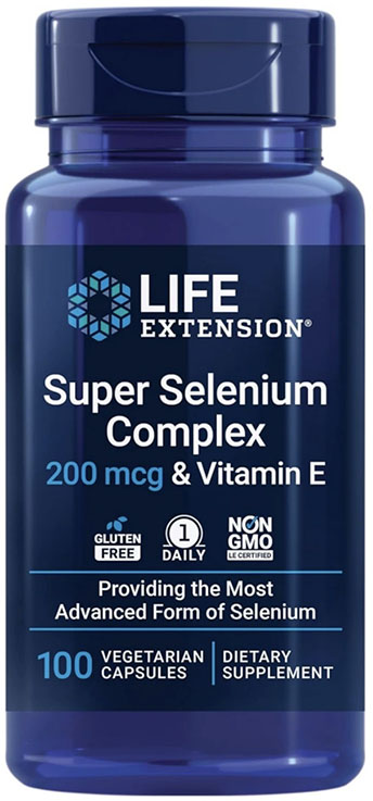 

Super Selenium Complex 200mcg with Vitamin E - Advanced Antioxidant Support - 100 Vegetarian Capsules